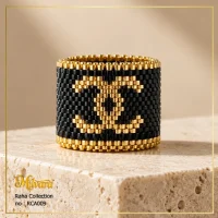 انگشتر پهن زنانه طرح برند لوکس RCA009 کالکشن رها روی سنگ مرمر مینیمال